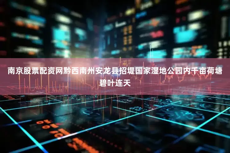 南京股票配资网黔西南州安龙县招堤国家湿地公园内千亩荷塘碧叶连天