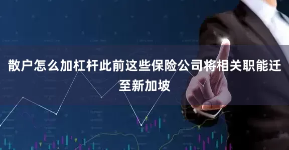 散户怎么加杠杆此前这些保险公司将相关职能迁至新加坡